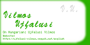 vilmos ujfalusi business card